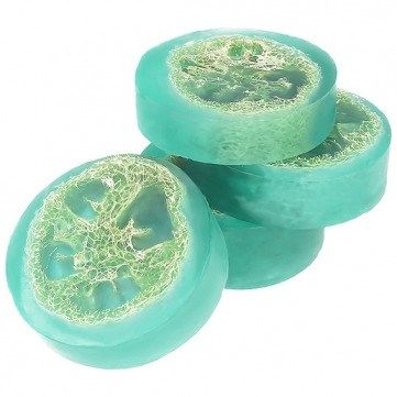 Bucha - Esponja natural lufa em rodelas 5 unidades