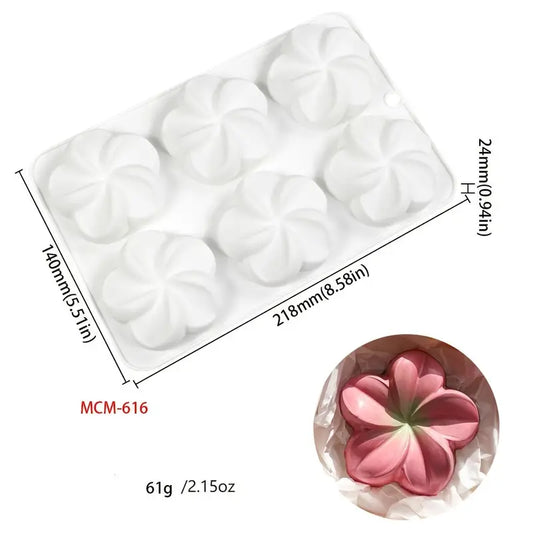 FC046MS -Molde de 6 Cavidades flor