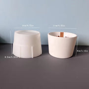BP086MS - Molde de silicone Epóxi - Pote Vaso velas com tampa redondo S / L