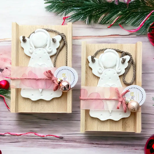 NA054MS - Molde 2 Peças, Enfeite de Anjo para Pendurar