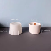 BP086MS - Molde de silicone Epóxi - Pote Vaso velas com tampa redondo S / L