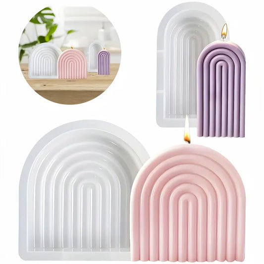 EP020MS -Conjunto de 2 moldes de silicone kit grande de velas 3D