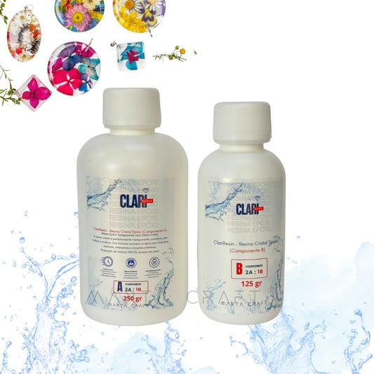 CLARIRESIN CRYSTAL – Resina Epóxi Transparente com Efeito Cristal - 1.5 Kg / 750 gr / 500 gr