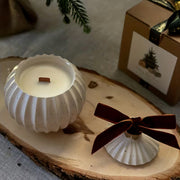 NA084MS - Molde de Silicone para Pote de Armazenamento Redondo Listrado de Natal