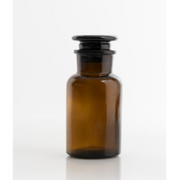 Frasco Vidro Âmbar Garrafa Laboratório 250mL c/ Tampa