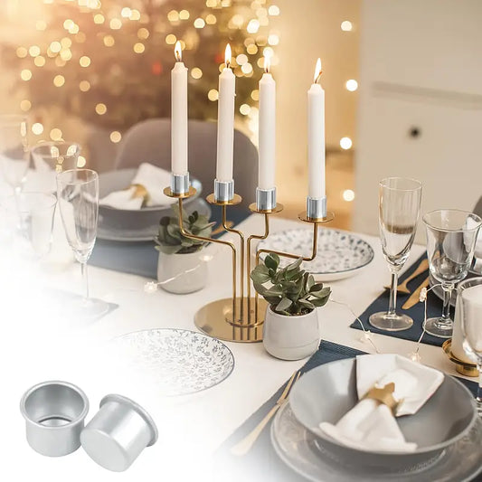Componente velas - Suportes de Vela em Alumínio 4 unidades