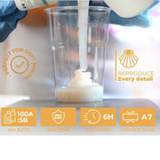 Silicone líquido para moldes - Cor: Branca - 6 Horas - 1 Kg / 500 gr