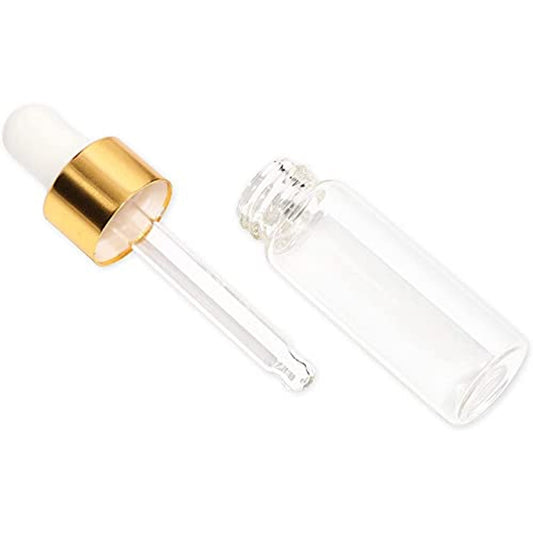 Frasco vidro transparente - mini dropper 2mL/3mL/5 mL- Set 10 unidades