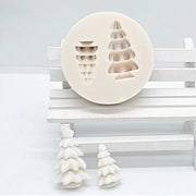 NA064MS - Molde de Silicone 2 mini  árvores Natal