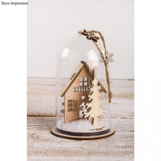 Cúpula | Capuz Plástico C/ Cordão Juta 13 cm ø8cm