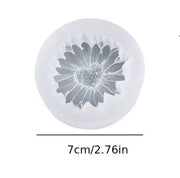 F029MS - Molde de Silicone Margarida em Formato de Coração