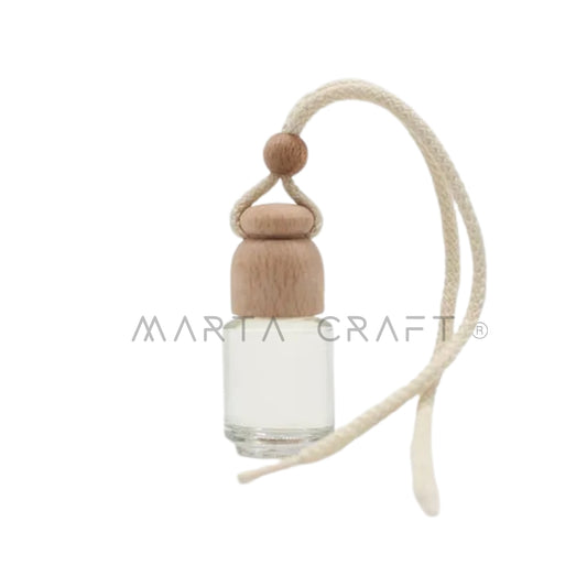 Frasco Vidro Transparente 7.5mL - Ambientador Carro Cilíndrico - Set 6 unidades + Tampa