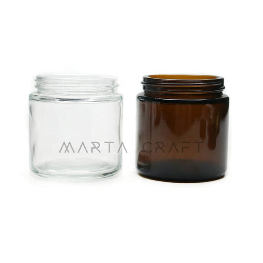 Boião Vidro Âmbar/Transparente 30 ml | Tampa Opcional (vendida separadamente) ou Sem Tampa