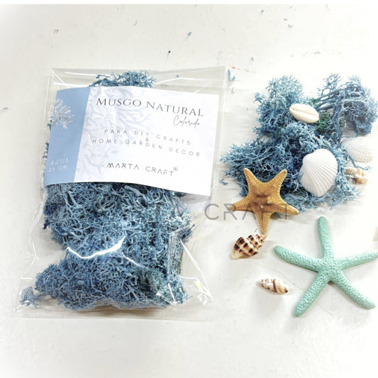 Musgo colorido Azul Claro 25 gr