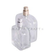 Frasco Vidro Transparente  com rosca Válvula dourada. Sem tampa. /100 ml