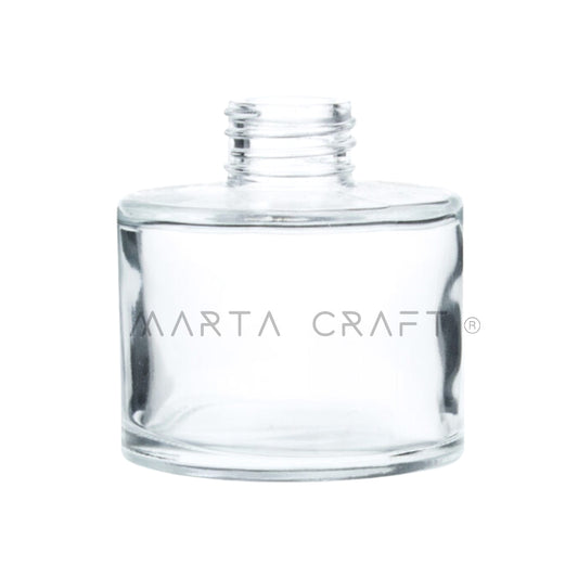 Frasco Vidro Transparente Difusor Redondo rosca - 100 mL - Sem tampa