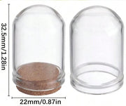 Mini Cúpula - Redoma - Capuz de vidro com base de cortiça - 32.5*22 mm