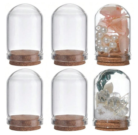Mini Cúpula - Redoma - Capuz de vidro com base de cortiça - 32.5*22 mm