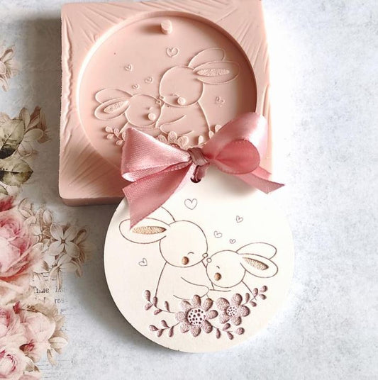 P125MS- Molde em silicone – Coelhinhos