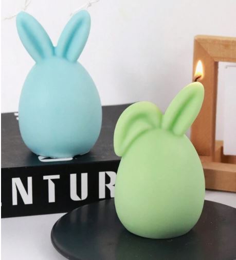 P003MS - Molde de silicone - 1 unidade Cabeça Coelho da Páscoa 2 modelos