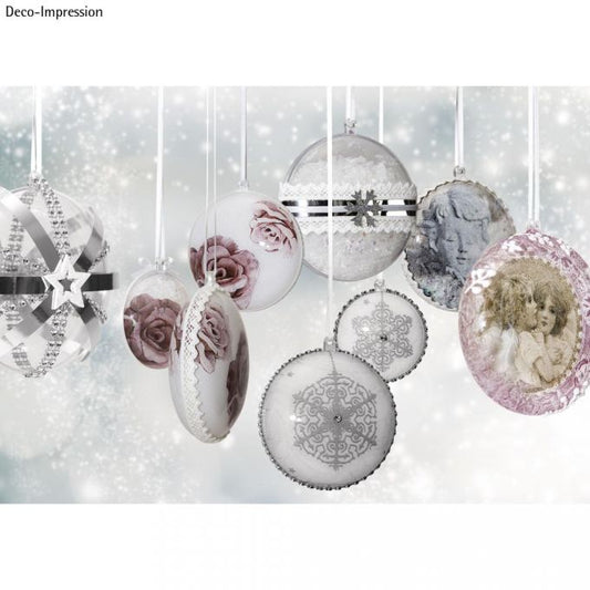 Bola Natal, Plástico, Cristal -Medalhão de plástico 1 unidade 100 mm Rayher