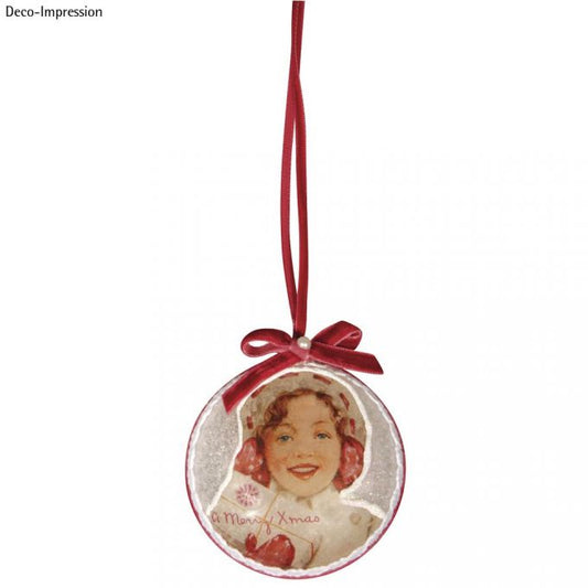 Bola Natal, Plástico, Cristal -Medalhão de plástico 1 unidade 100 mm Rayher