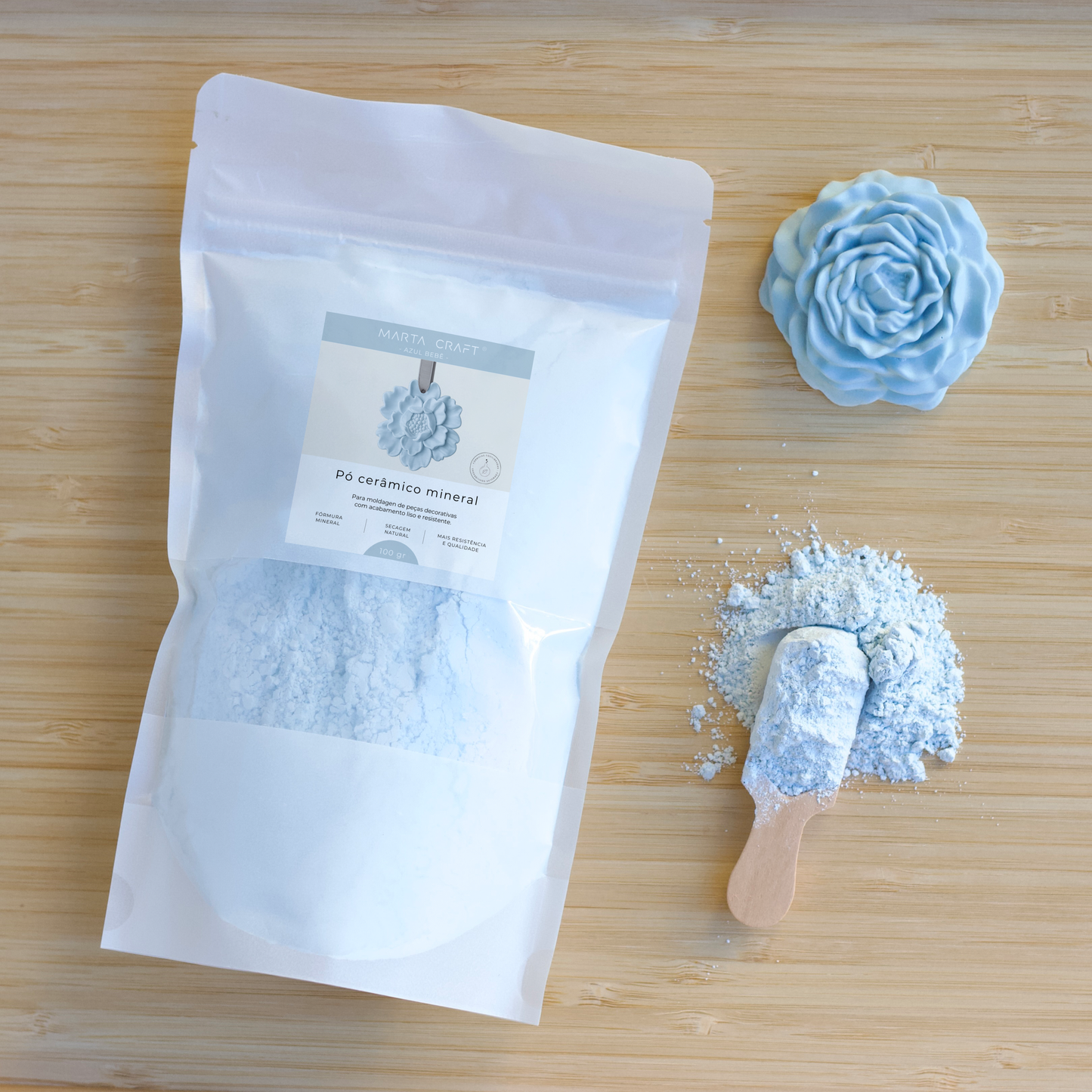 Pó Cerâmico Mineral - Colorido  - 18 CORES - 1 kg - Marta Craft®