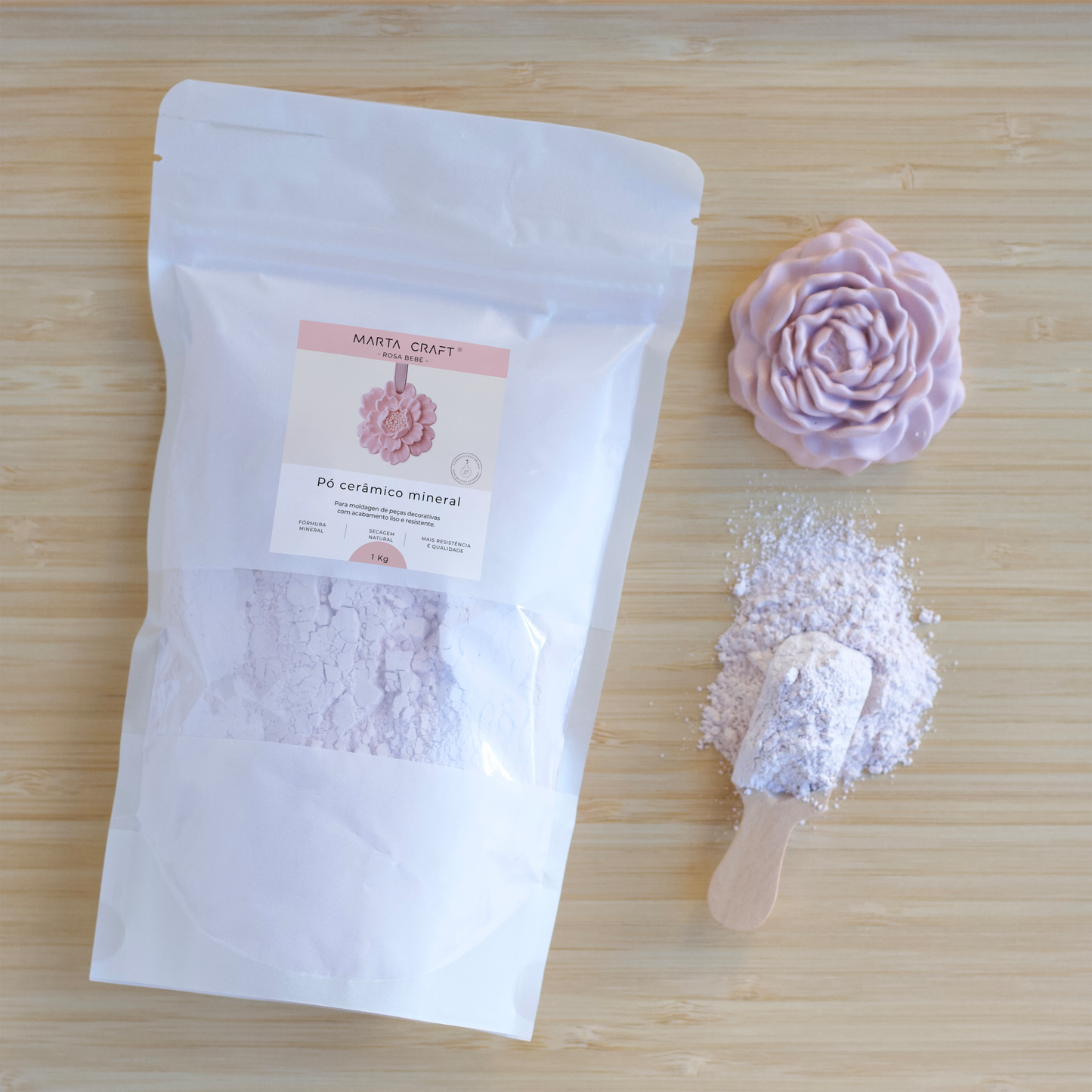 Pó Cerâmico Mineral - Colorido  - 18 CORES - 1 kg - Marta Craft®