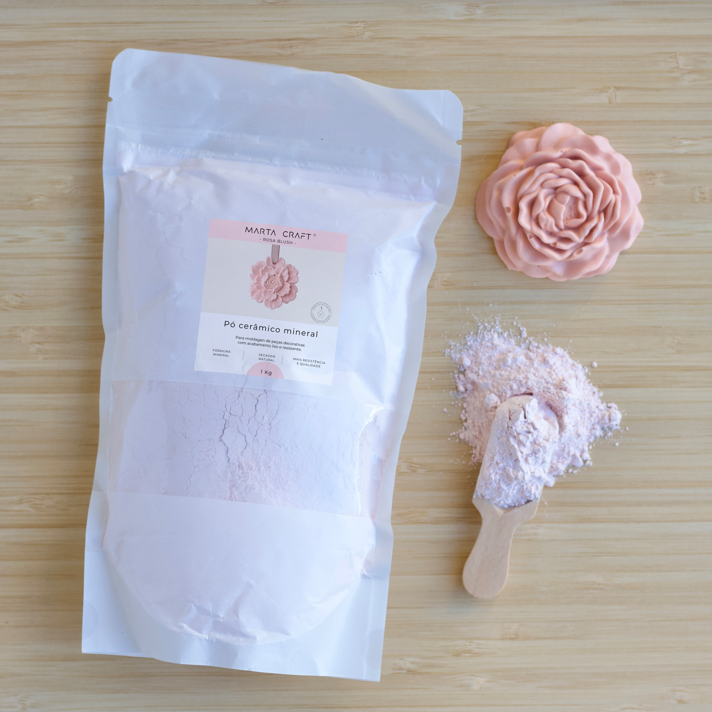 Pó Cerâmico Mineral - Colorido  - 18 CORES - 1 kg - Marta Craft®