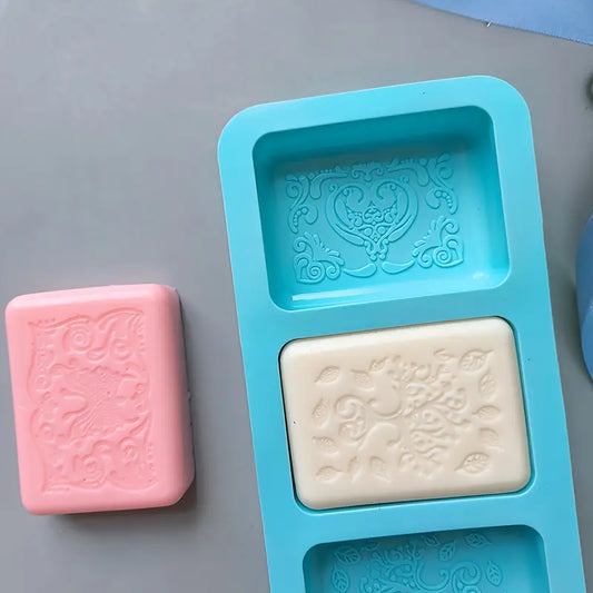 S040MS - Molde Sabão Retangular 4 cavidades