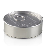 Lata redonda para conservas - Metal - Prata : 100 mL / 200 mL / 400 mL