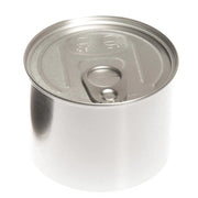 Lata redonda para conservas - Metal - Prata : 100 mL / 200 mL / 400 mL