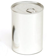 Lata redonda para conservas - Metal - Prata : 100 mL / 200 mL / 400 mL