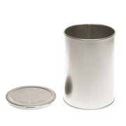 Lata redonda para conservas - Metal - Prata : 100 mL / 200 mL / 400 mL