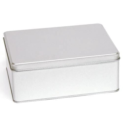 Caixa Metálica Retangular com Tampa - 300 ml / 1000 ml / 1400 ml