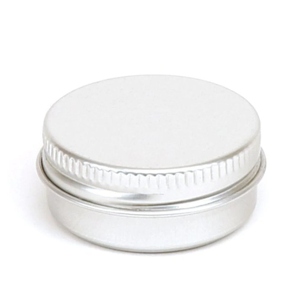 Lata Redonda de Alumínio com Tampa de Rosca – Prata - 5 ml / 30 ml / 50 ml / 100 ml