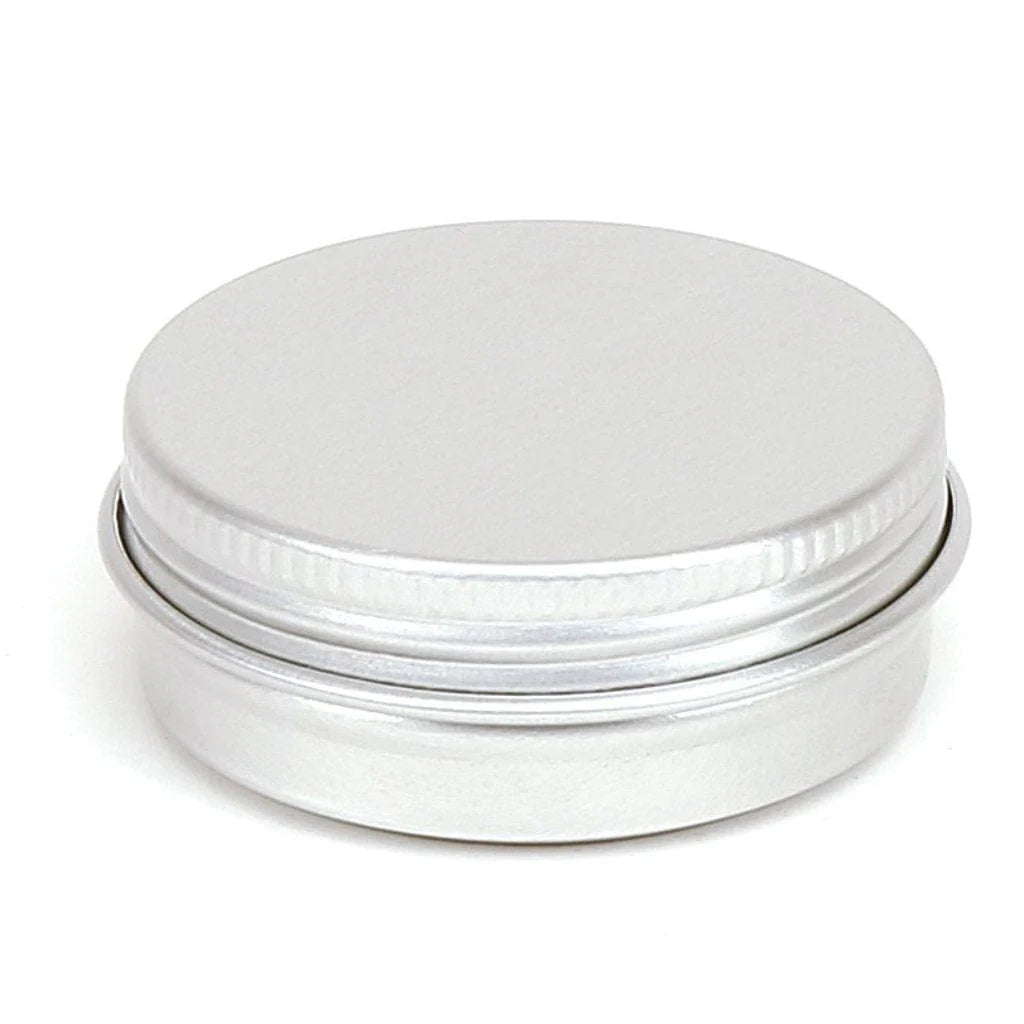 Lata Redonda de Alumínio com Tampa de Rosca – Prata - 5 ml / 30 ml / 50 ml / 100 ml