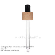 Tampa Conta-gotas para Dropper 100ml - rosca 18 - Bambu/Branco/Ouro/preto