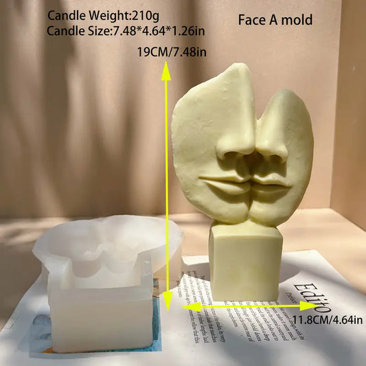 V030MS- Molde Silicone Rostos Abstratos