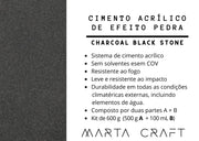 Cimento acrílico de efeito pedra -Resina orgânica- CHARCOAL BLACK - 600 GR