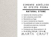 Cimento acrílico de efeito pedra - Resina Orgânica - NATURAL STONE- 600 GR