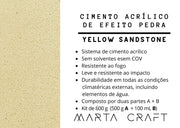 Cimento acrílico de efeito pedra - Resina Orgânica - YELLOW STONE - 600 GR