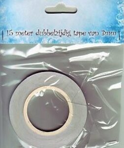 fita adesiva dupla face 15 mtr x 3 mm para artesanato