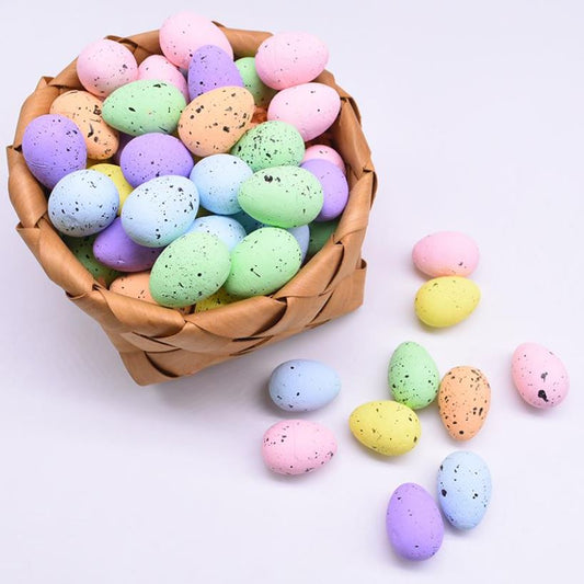 10 Ovos de Isopor Coloridos 50 x 30 mm