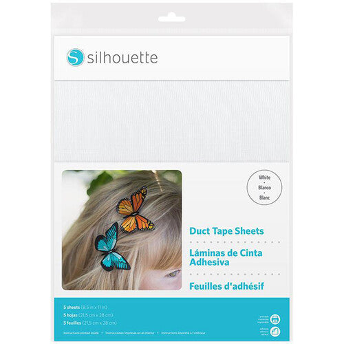 Folhas de fita adesiva (branca, 5 folhas)- SILHOUETTE Printable Duct Tape Sheets