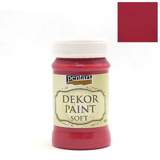 CHALK PAINT - MINT - 100ml - PENTART - TINTA DE GIZ -VERMELHO CARDINAL - 216434