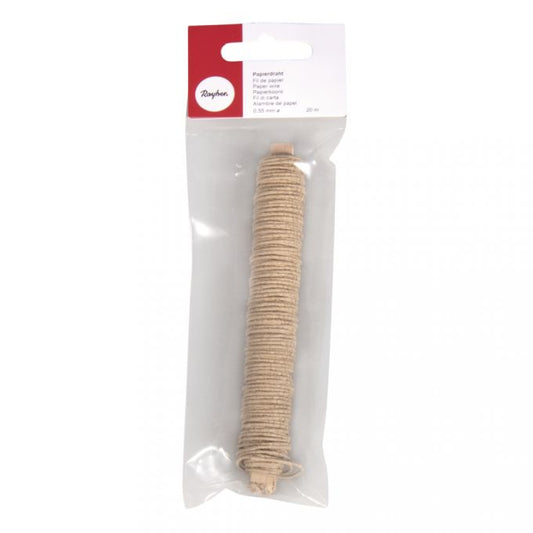 Arame de papel, 0,55mm ø, natural - Rayher 24116505
