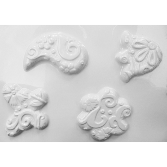 Molde para fundição - Molde de plástico para moldar estatuetas de gesso, pó cerâmico.