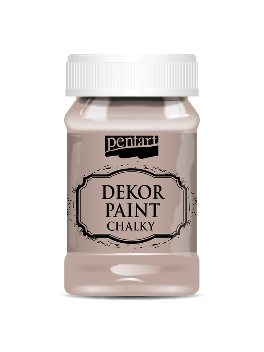 CHALK PAINT - MINT - 100ml - PENTART - TINTA DE GIZ -marrom vintage - 25228