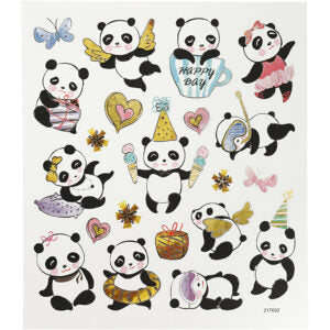 Creativ 27196 - Panda - Autocolantes/Stickers (1 folha)